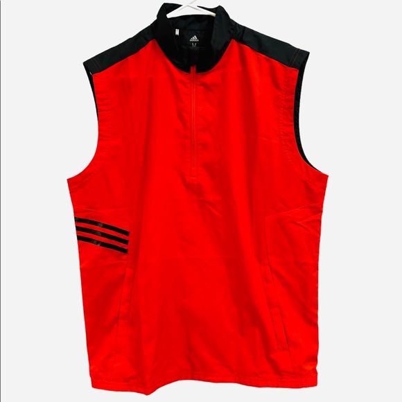 Adidas Essentials Club Wind Vest Red/Black CY9293 Men's Size M - Picture 7 of 11